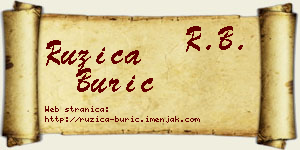 Ružica Burić vizit kartica